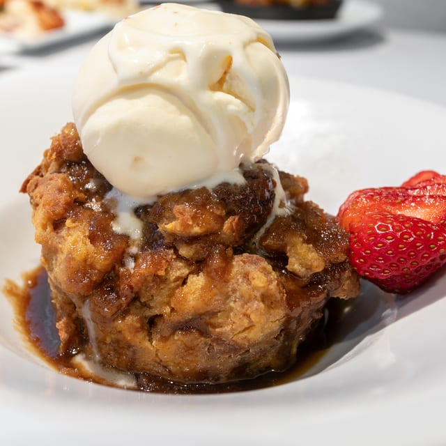 Bourbon Glazed Bread Pudding.